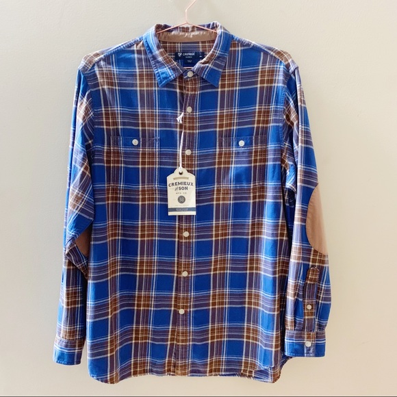 Daniel Cremieux Other - Cremieux Classics NWT blue flannel elbow patches